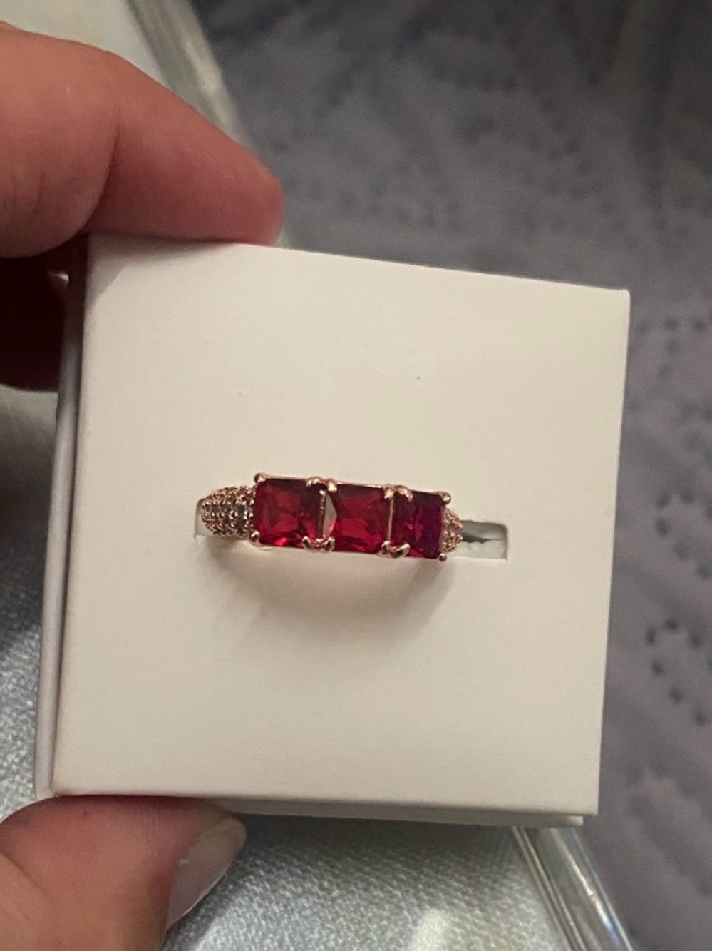 Three-Stone lab created garnet